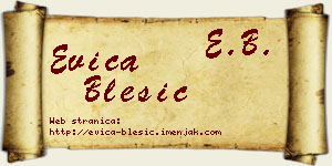Evica Blesić vizit kartica